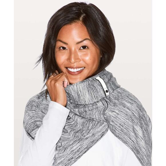 Lululemon Vinyasa Scarf Rulu Space Dye Camo Black White - Picture 1 of 4